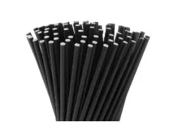 Paille en carton noir 8mm